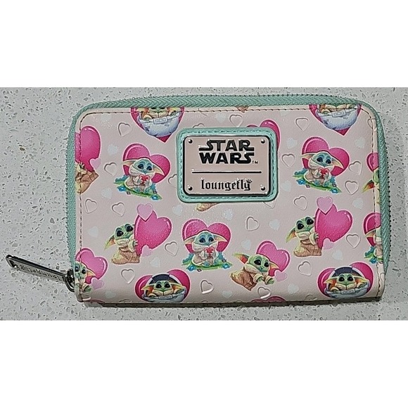 Loungefly Handbags - Loungefly Disney Star Wars Wallet Hearts Vallentine Grogu Baby Yoda
